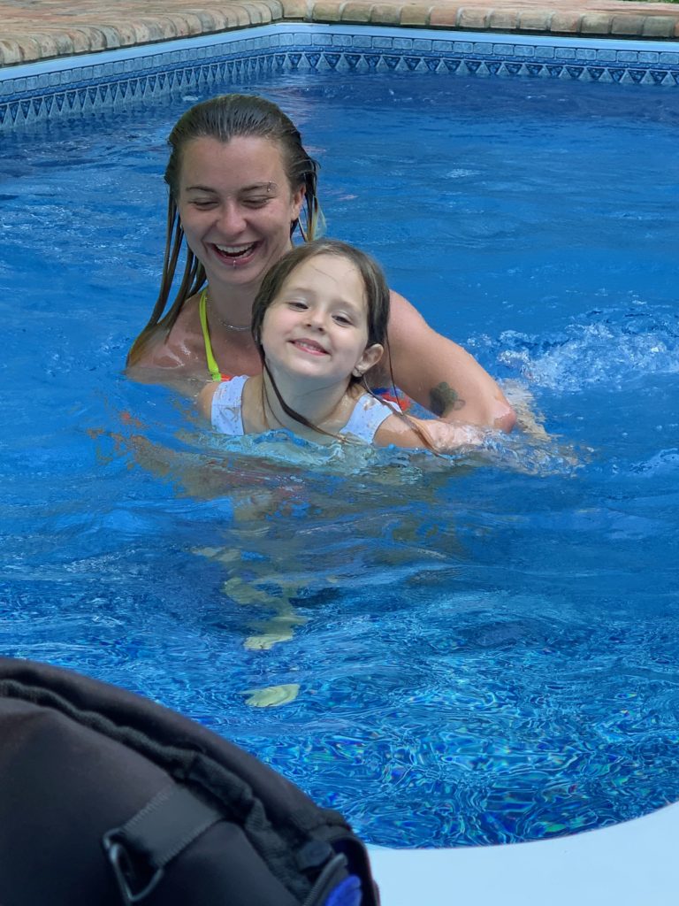 Big smiles in the water!